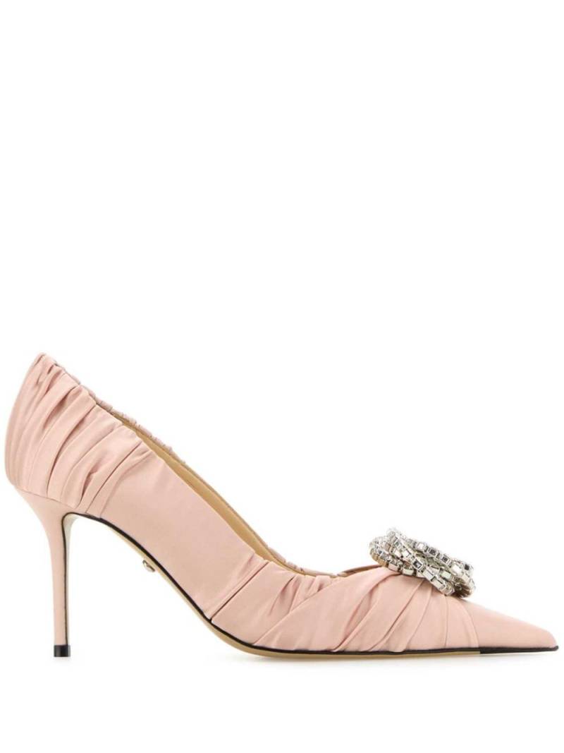 MACH & MACH 85mm satin pumps - Pink von MACH & MACH