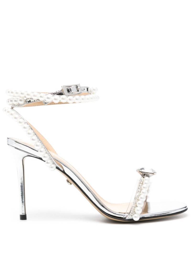 MACH & MACH 90mm pearl-embellished sandals - Silver von MACH & MACH