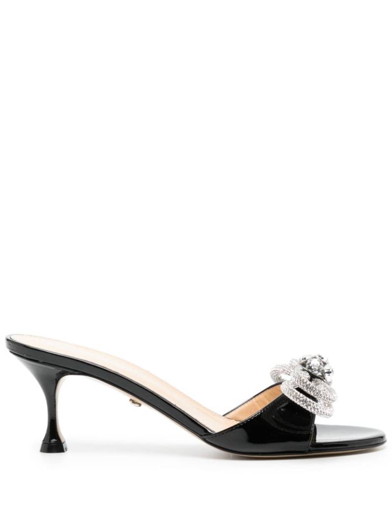 MACH & MACH Double Bow patent-leather sandals - Black von MACH & MACH