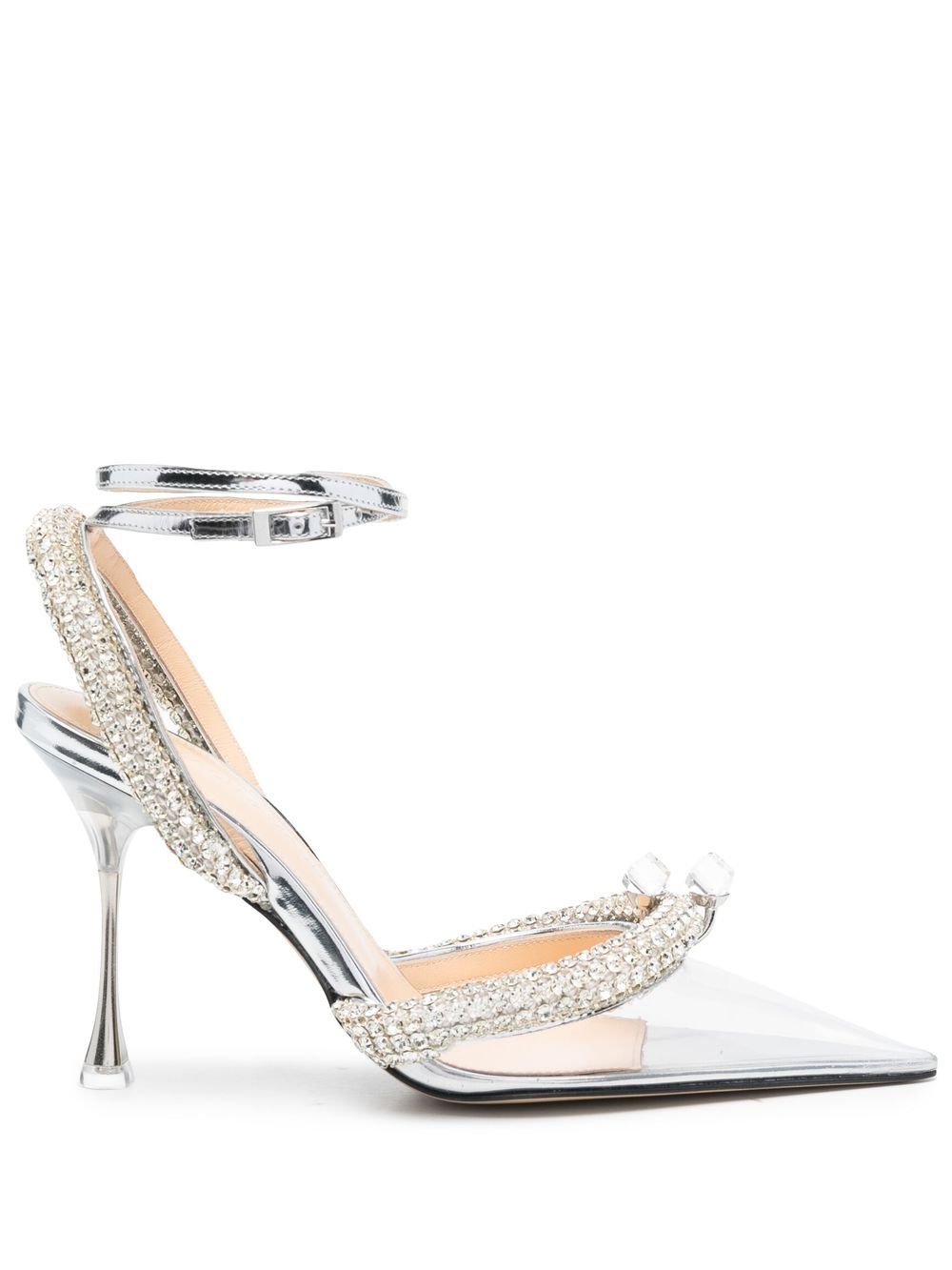 MACH & MACH Georgia crystal-embellished leather pumps - Silver von MACH & MACH