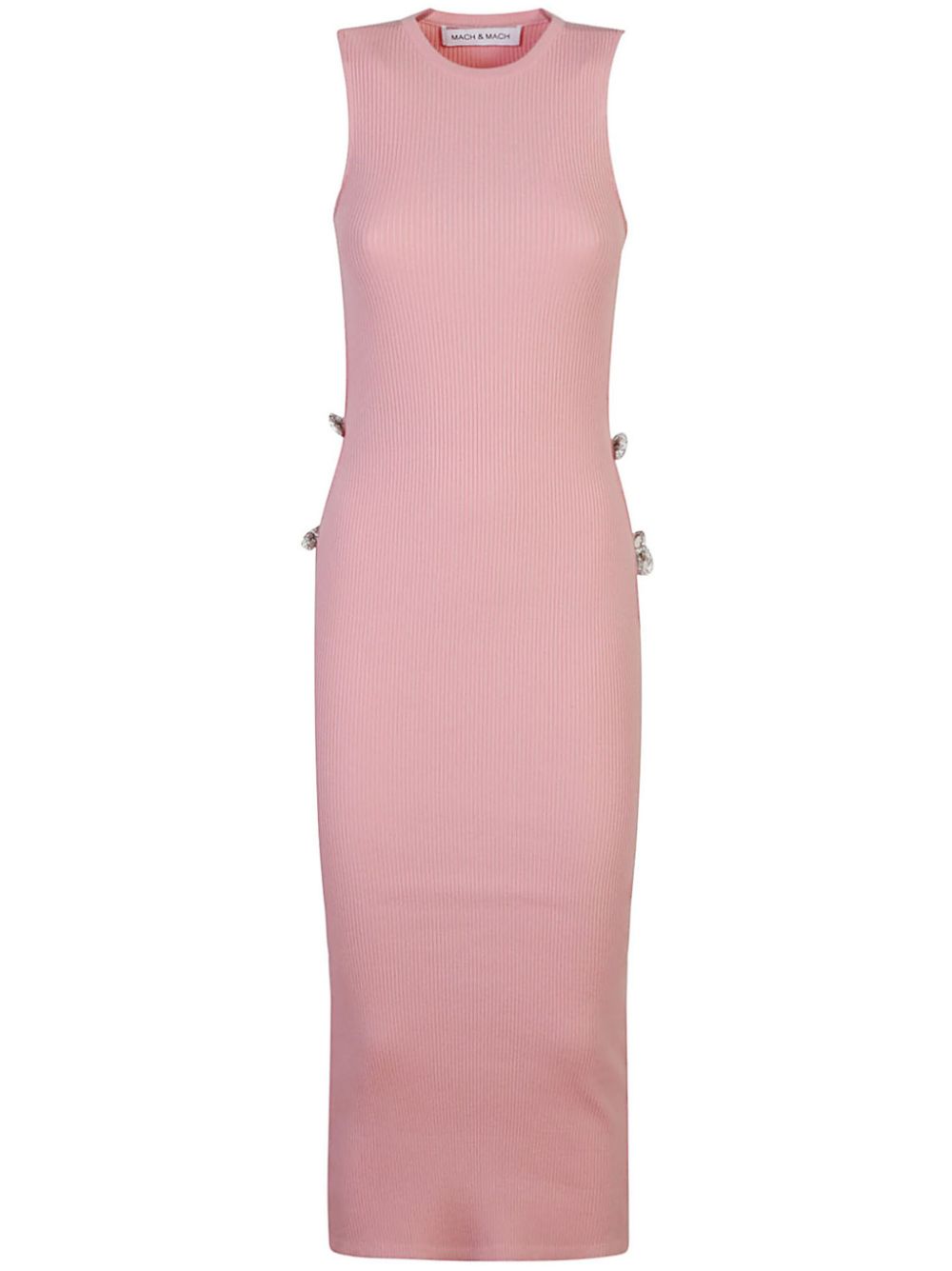 MACH & MACH bow-embellished knitted midi dress - Pink von MACH & MACH