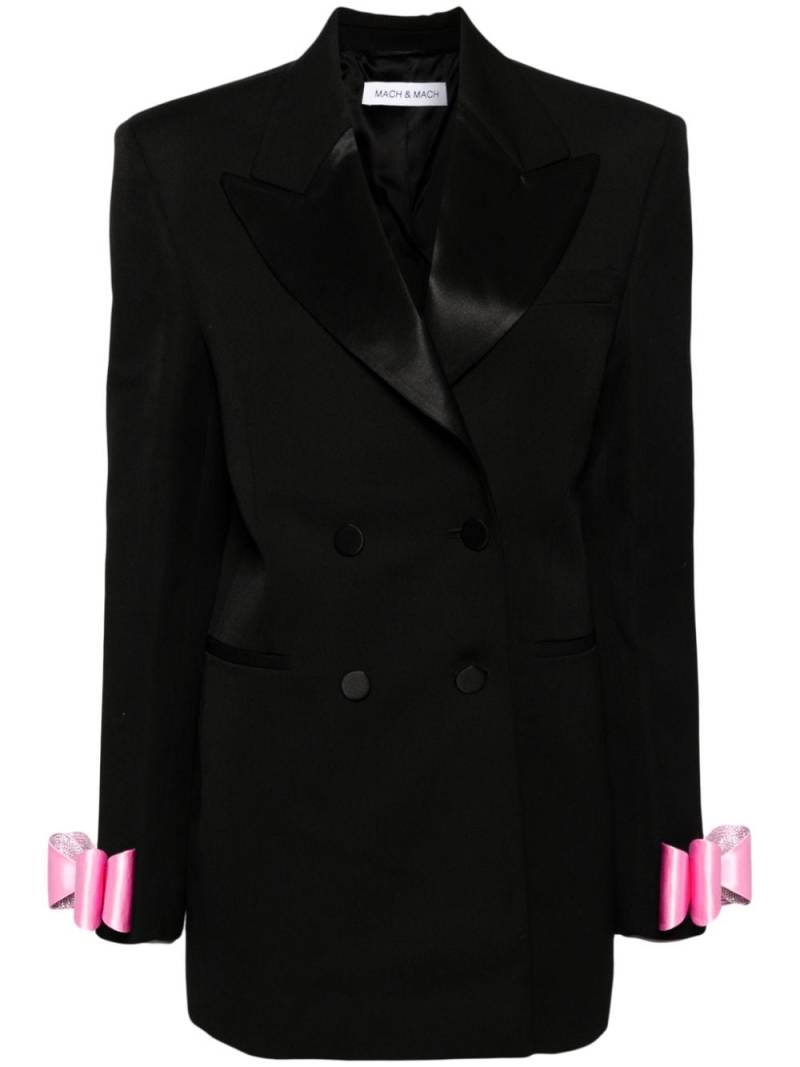 MACH & MACH bow-embellished wool blazer dress - Black von MACH & MACH