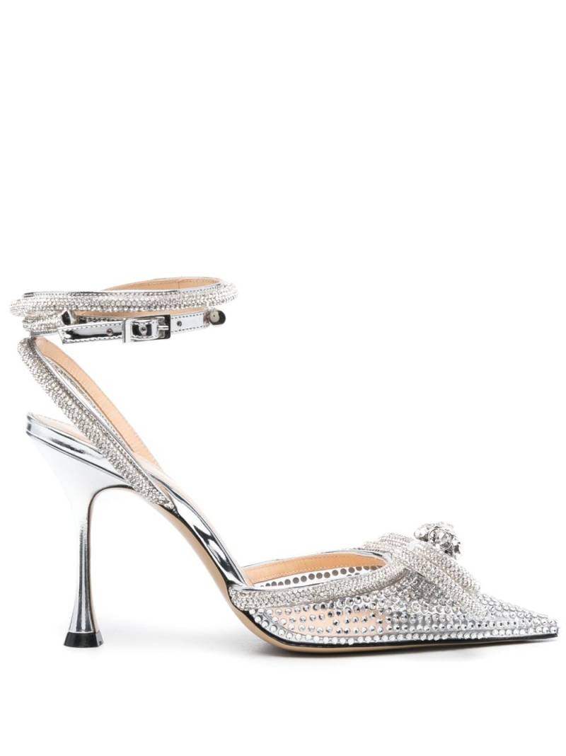 MACH & MACH crystal-embellished 95mm pointed pumps - Silver von MACH & MACH