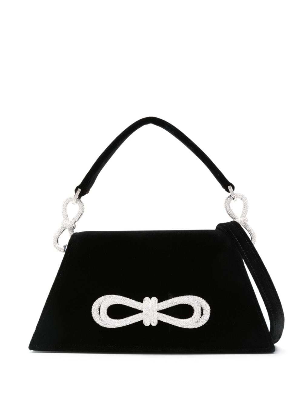 MACH & MACH crystal-embellished knots tote bag - Black von MACH & MACH