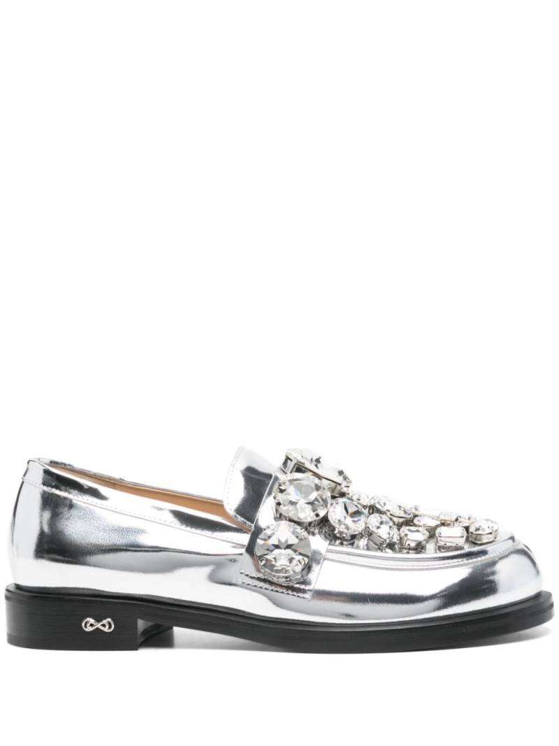 MACH & MACH crystal-embellished loafers - Grey von MACH & MACH