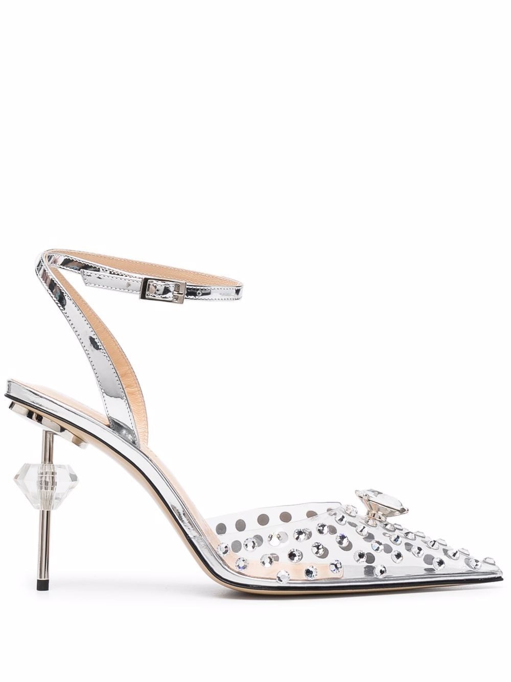 MACH & MACH crystal-embellished stiletto pumps - Silver von MACH & MACH