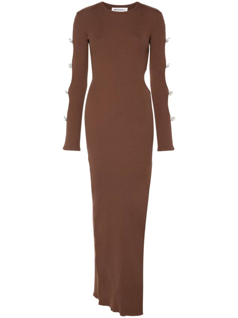 MACH & MACH cut-out maxi dress - Brown von MACH & MACH