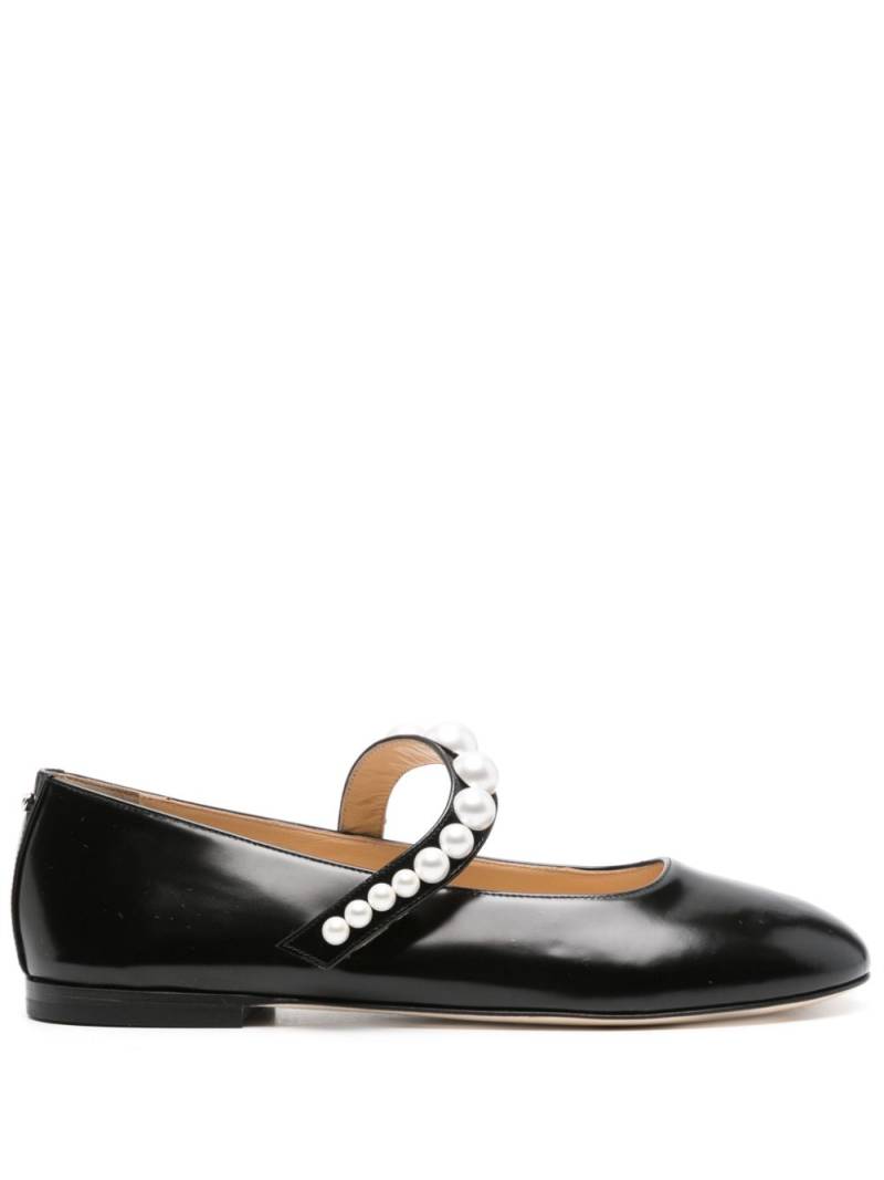 MACH & MACH faux-pearl leather ballerina shoes - Black von MACH & MACH