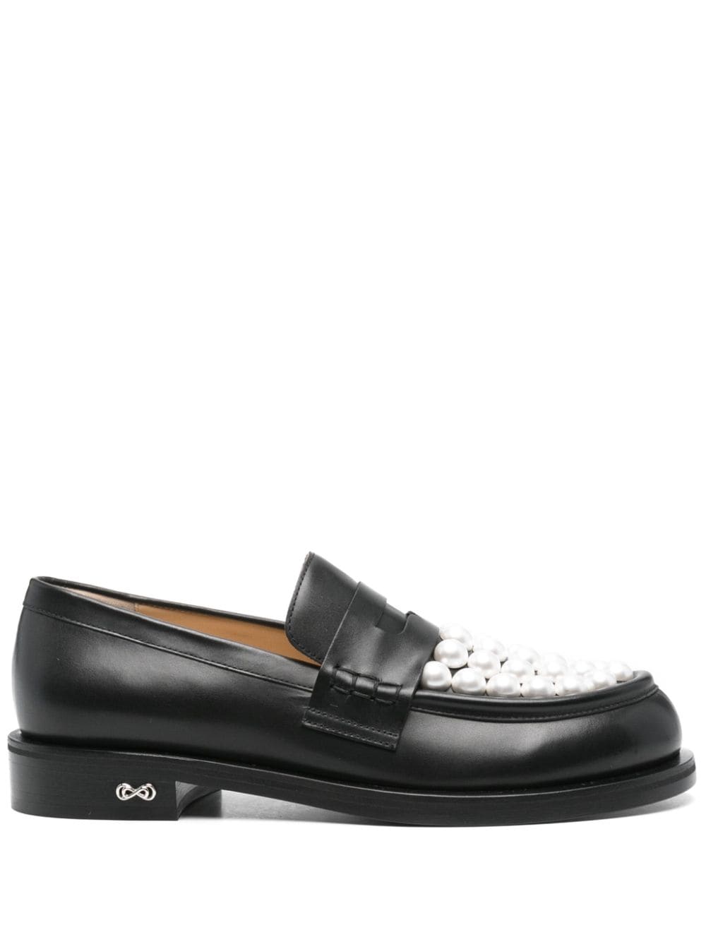 MACH & MACH logo-plaque loafers - Black von MACH & MACH