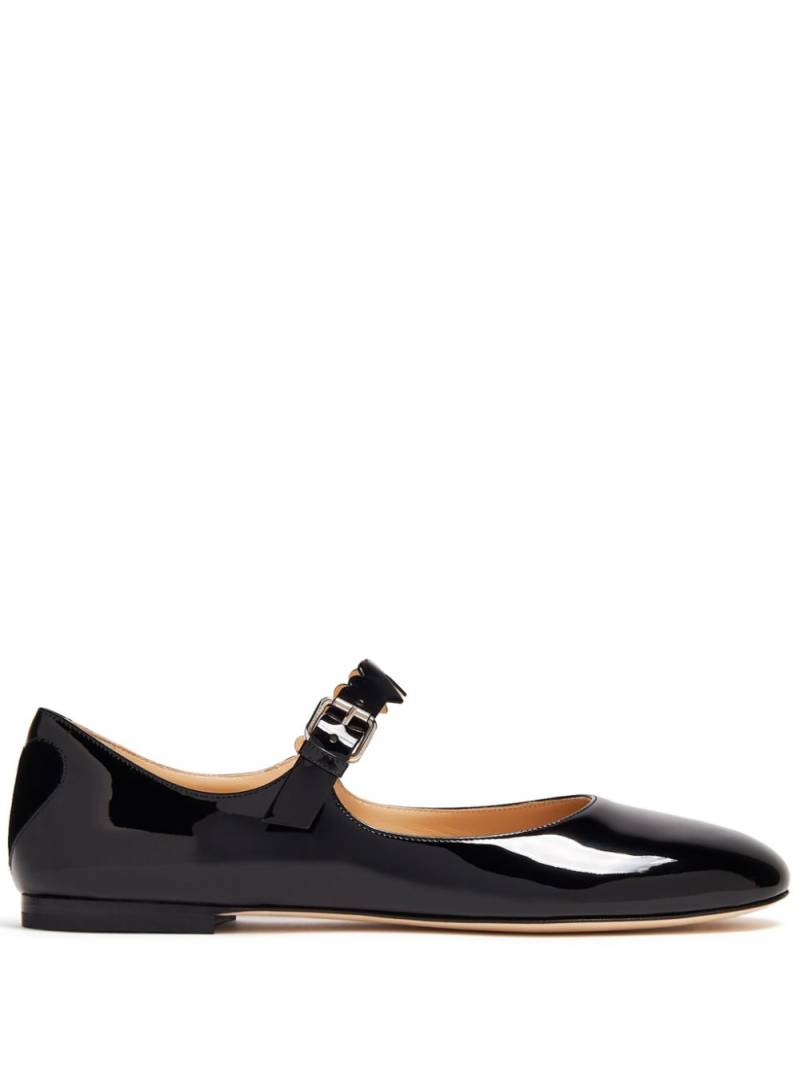 MACH & MACH patent leather ballerina shoes - Black von MACH & MACH