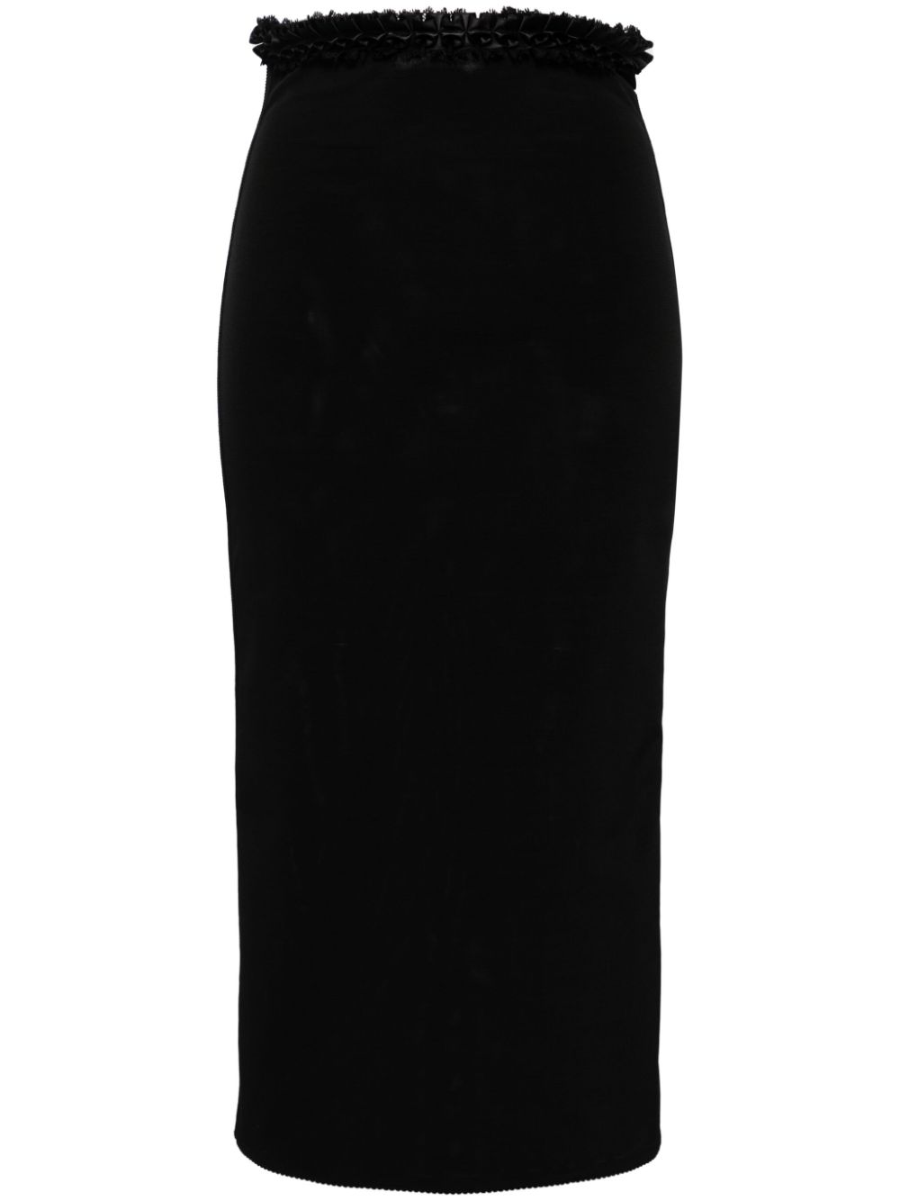 MACH & MACH ruffle-trim pencil skirt - Black von MACH & MACH