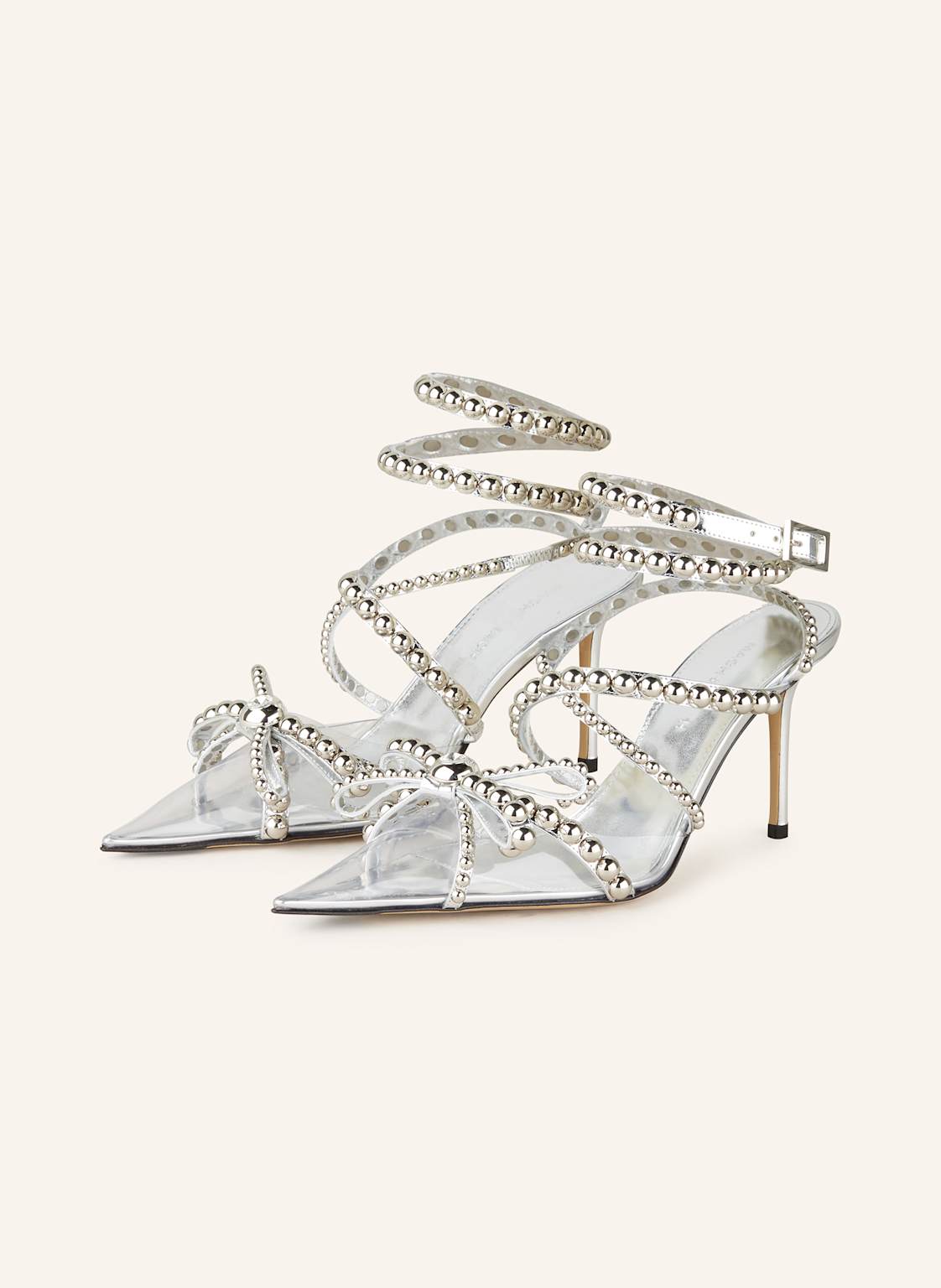 Mach & Mach Sandaletten Mit Nieten silber Mach & Mach Sandaletten Mit Nieten silber von MACH & MACH