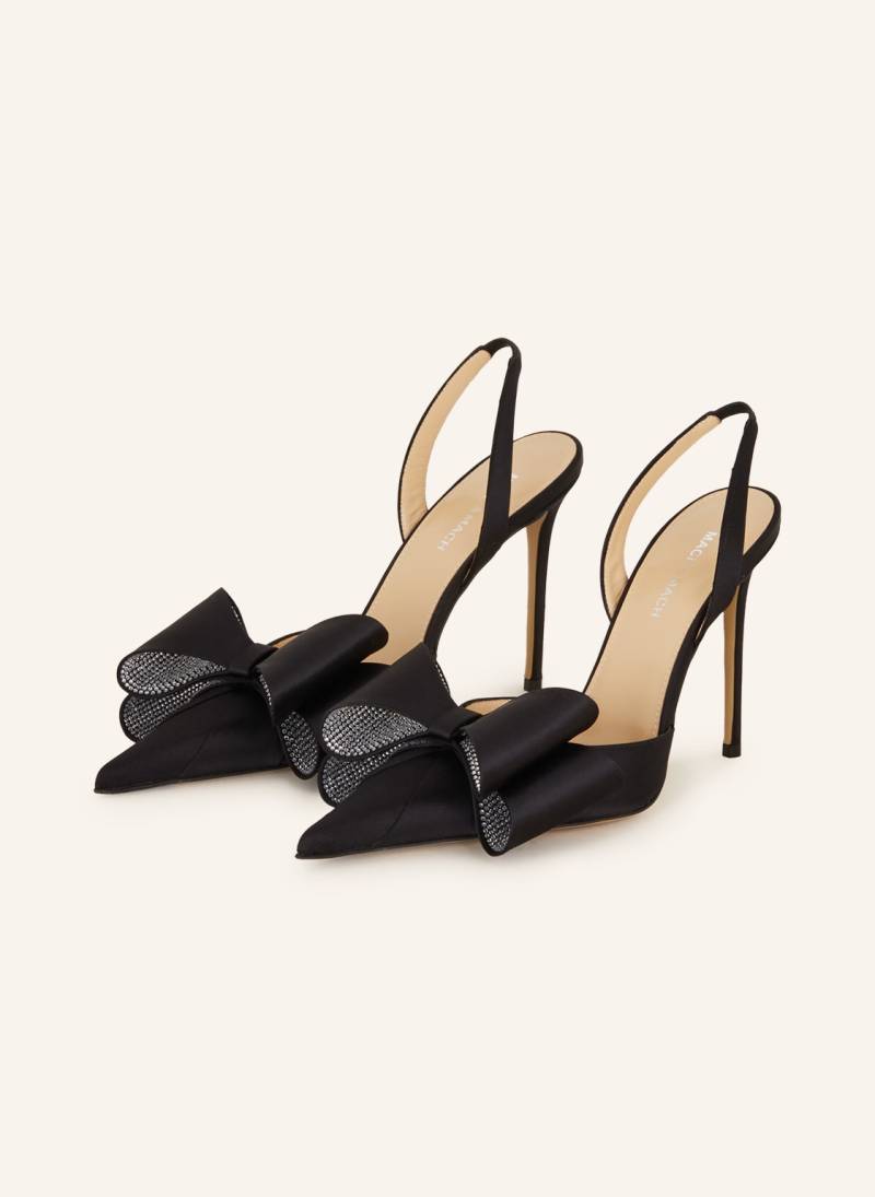 Mach & Mach Slingpumps Le Cadeau Mit Schmucksteinen schwarz von MACH & MACH