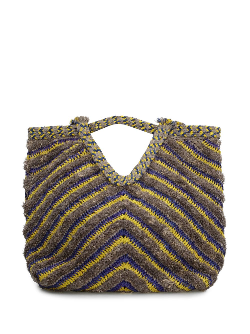 MADE FOR A WOMAN large Georgette Vakona Furur tote bag - Yellow von MADE FOR A WOMAN