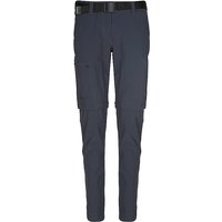 MAIER Damen ZipOff-Wanderhose Inara Slim Zip grau | 46 (kurz) von MAIER