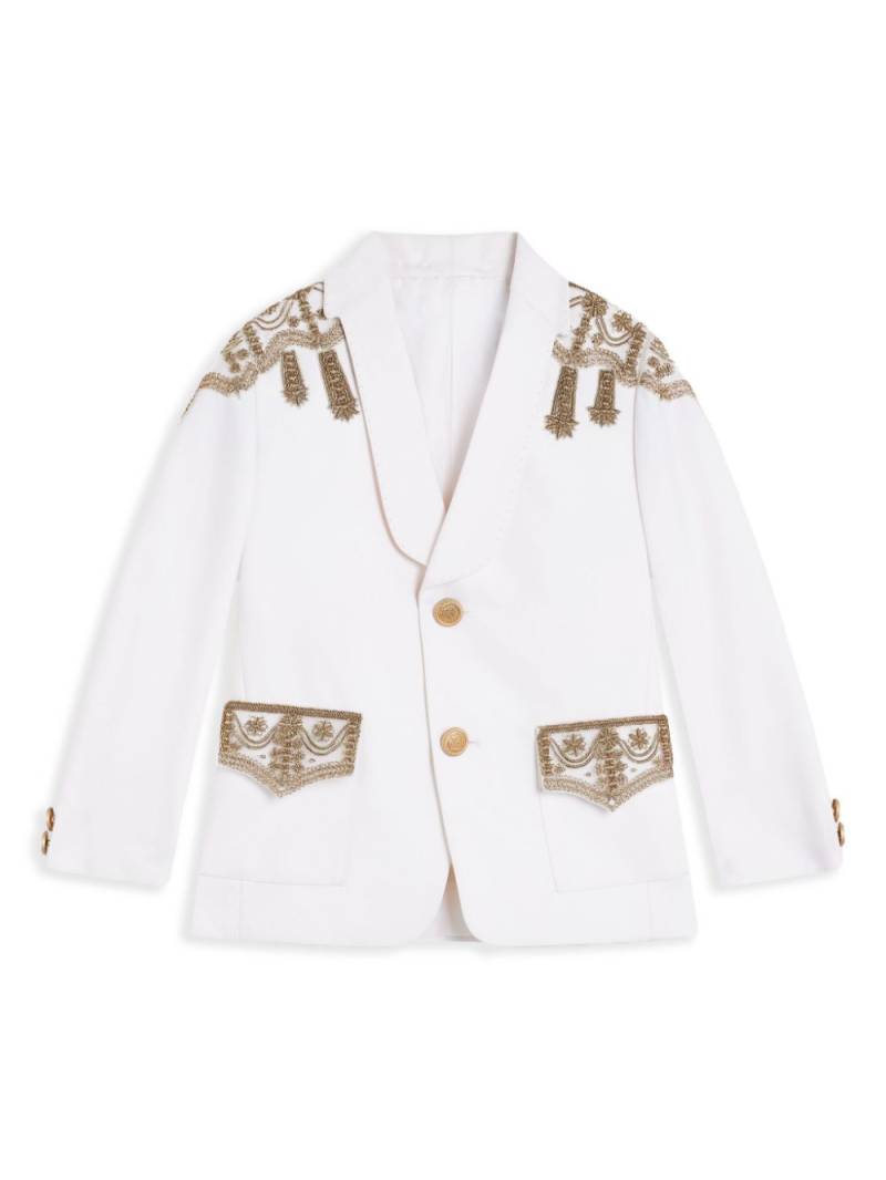 MAISON AVA Luke embroidered-motif blazer - White von MAISON AVA