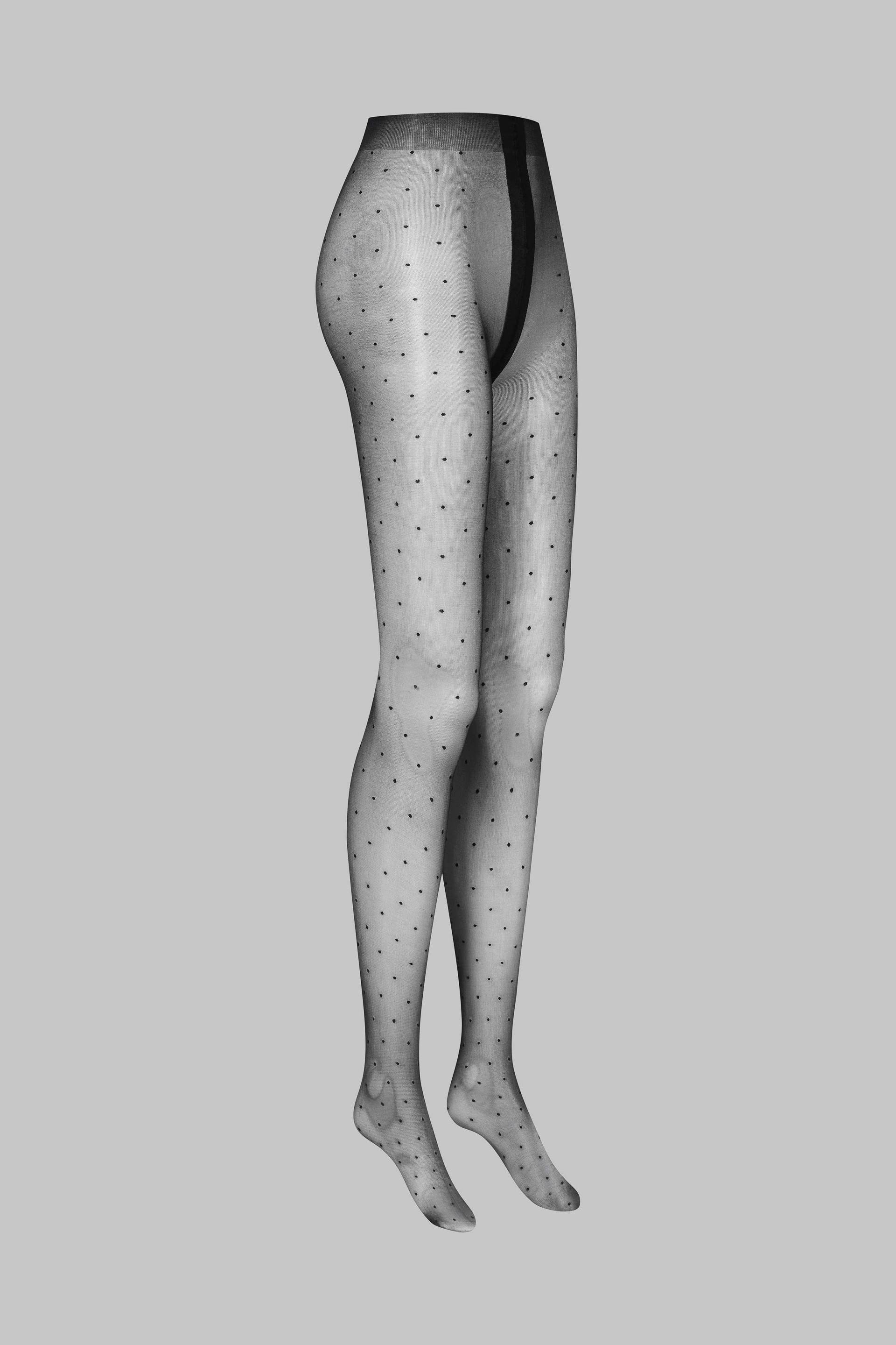 Plumetis Glänzende Strumpfhose - 15d Damen Schwarz 5 von MAISON CLOSE