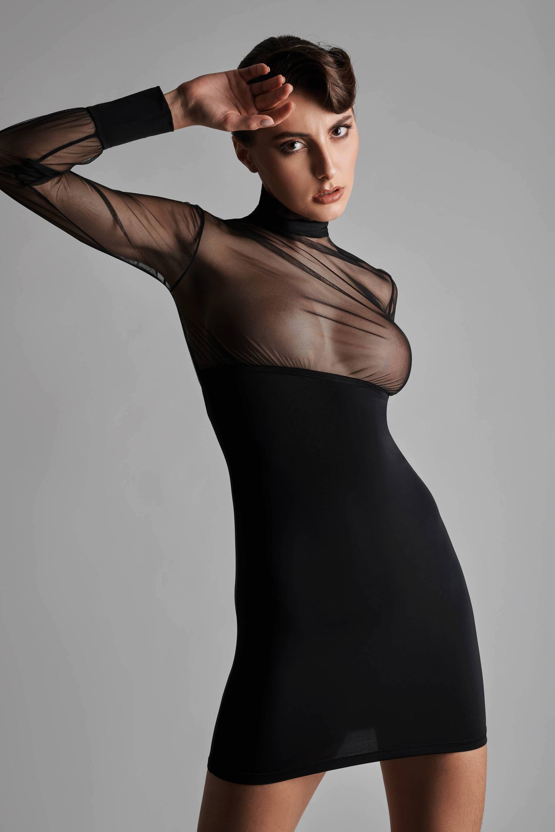 Kleid - Madame Rêve Damen Schwarz M von MAISON CLOSE