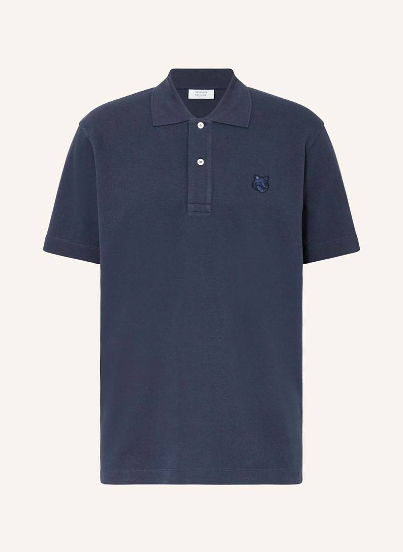 Maison Kitsuné Piqué-Poloshirt blau von MAISON KITSUNÉ