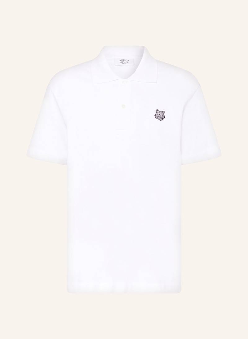 Maison Kitsuné Piqué-Poloshirt weiss von MAISON KITSUNÉ