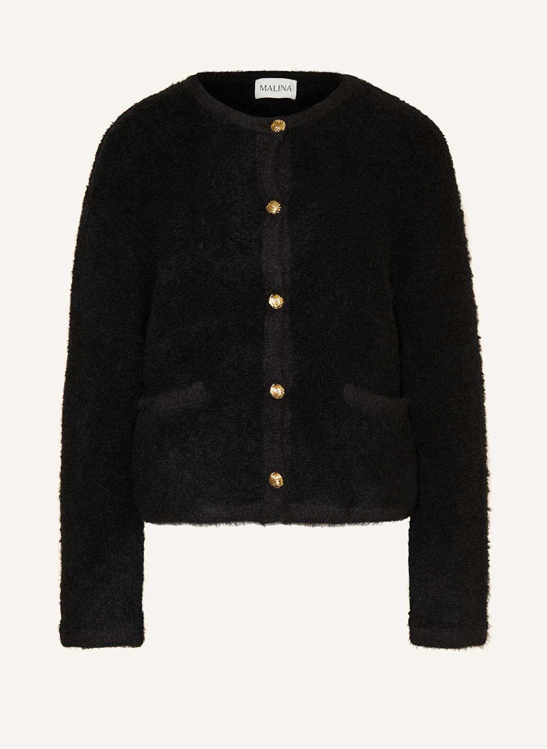 Malina Strickjacke Carly Aus Frottee schwarz Malina Strickjacke Carly Aus Frottee schwarz von MALINA