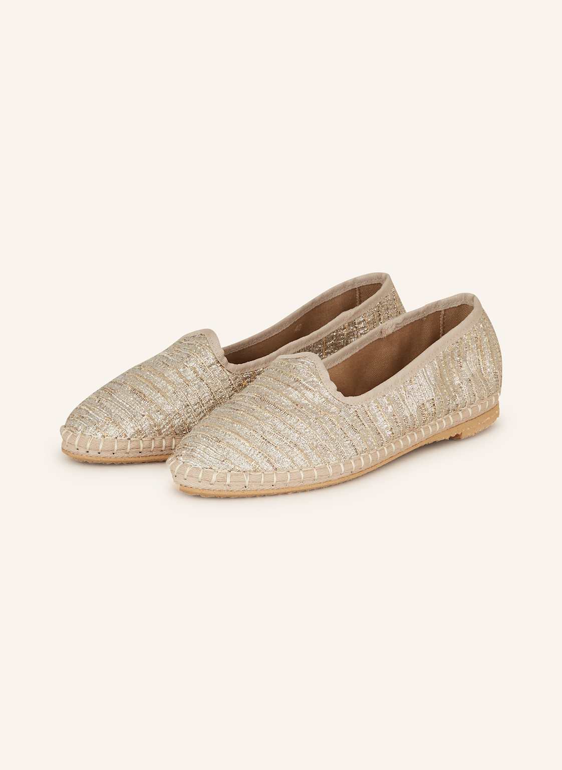 Manebí Espadrilles Friulana Mit Glitzergarn gold von MANEBÍ