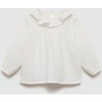 Bluse aus Crinkle-Baumwoll-Gaze von MANGO BABY