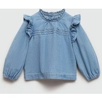 Jeansbluse mit Rüschen von MANGO BABY