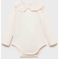 Baumwoll-Body mit besticktem Kragen von MANGO BABY