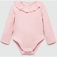 Ripp-Body mit Volantdetail von MANGO BABY