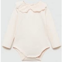 Baumwoll-Body mit besticktem Kragen von MANGO BABY