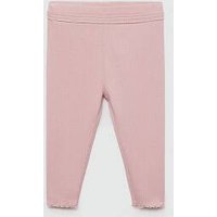 Baumwoll-Leggings mit Rippmuster Baumwoll-Leggings mit Rippmuster von MANGO BABY