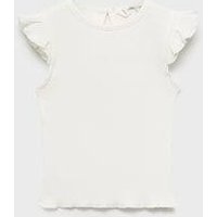 Baumwoll-T-Shirt mit Volantdetails von MANGO BABY