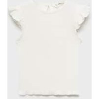 Baumwoll-T-Shirt mit Volantdetails von MANGO BABY