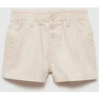 Baumwollshorts mit Knöpfen von MANGO BABY