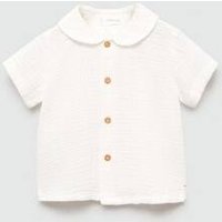 Hemd aus Crinkle-Baumwolle Hemd aus Crinkle-Baumwolle von MANGO BABY