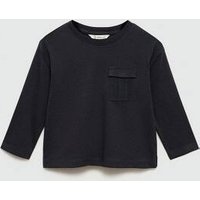 Langärmliges T-Shirt mit Tasche Langärmliges T-Shirt mit Tasche von MANGO BABY