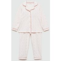 Langer Baumwoll-Pyjama mit Printmuster von MANGO BABY