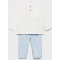 Langer Pyjama mit Streifen Langer Pyjama mit Streifen von MANGO BABY