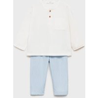 Langer Pyjama mit Streifen von MANGO BABY