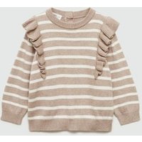 Gestreifter Pullover mit Volantdetails von MANGO BABY