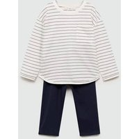 Langer Pyjama mit Streifen von MANGO BABY