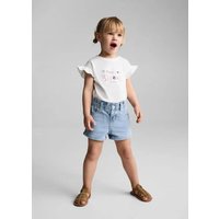 Paperbag-Jeansshorts von MANGO BABY