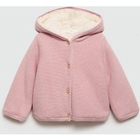 Plüsch-Cardigan mit Kapuze Plüsch-Cardigan mit Kapuze von MANGO BABY