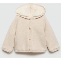 Plüsch-Cardigan mit Kapuze Plüsch-Cardigan mit Kapuze von MANGO BABY