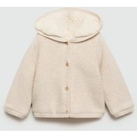 Plüsch-Cardigan mit Kapuze von MANGO BABY