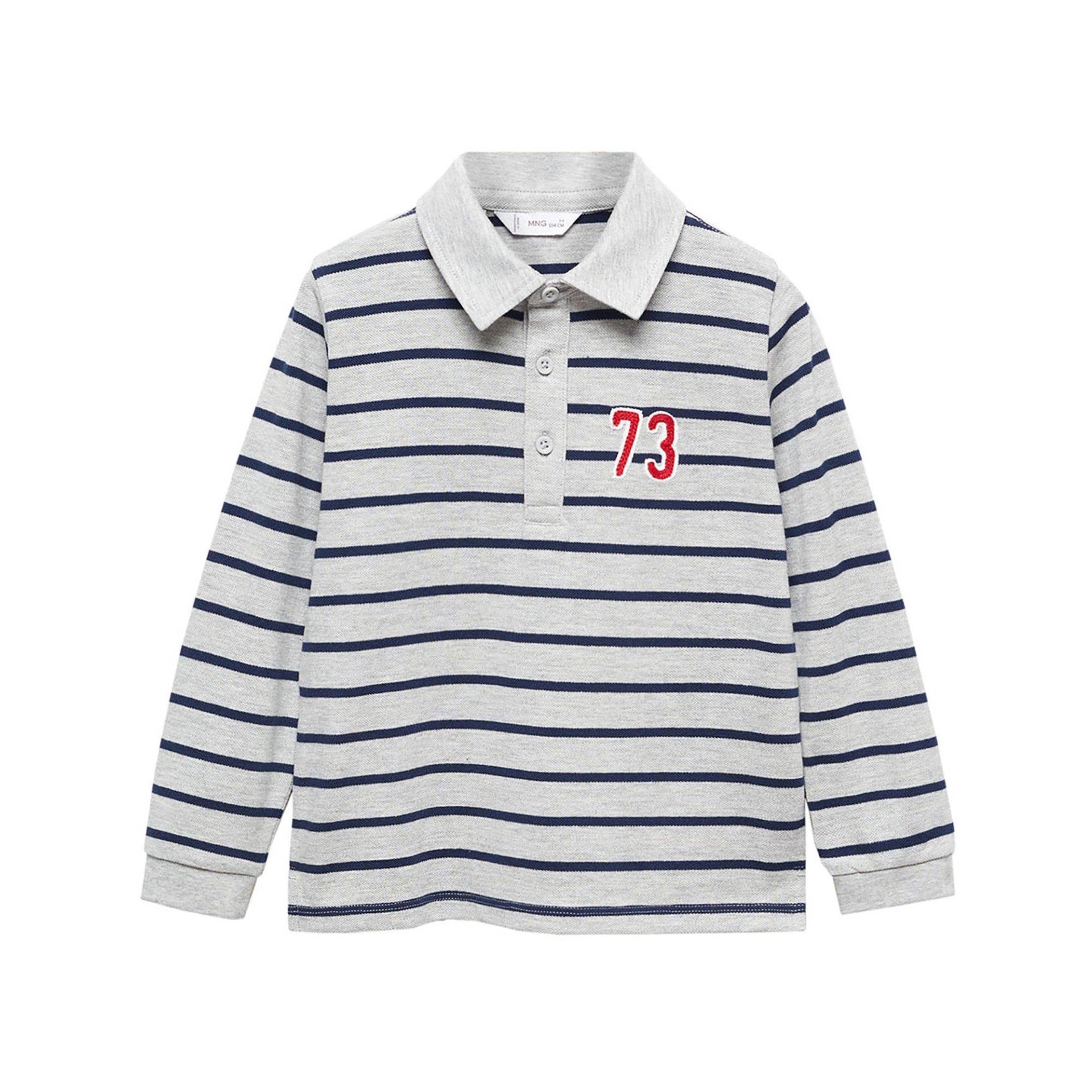 Poloshirt, Langarm Unisex Dunkelgrau Jahr/4-5A von MANGO BABY