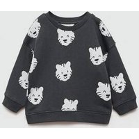 Gemusterte Sweatshirt mit Tigermotiv von MANGO BABY