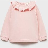 Baumwoll-Sweatshirt mit Rüschen von MANGO BABY