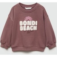 Sweatshirt mit aufgesticktem Schriftzug von MANGO BABY